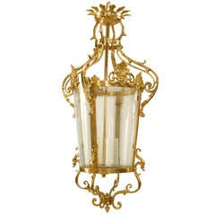Louis XVI Style Bronze And Glass Lantern 9