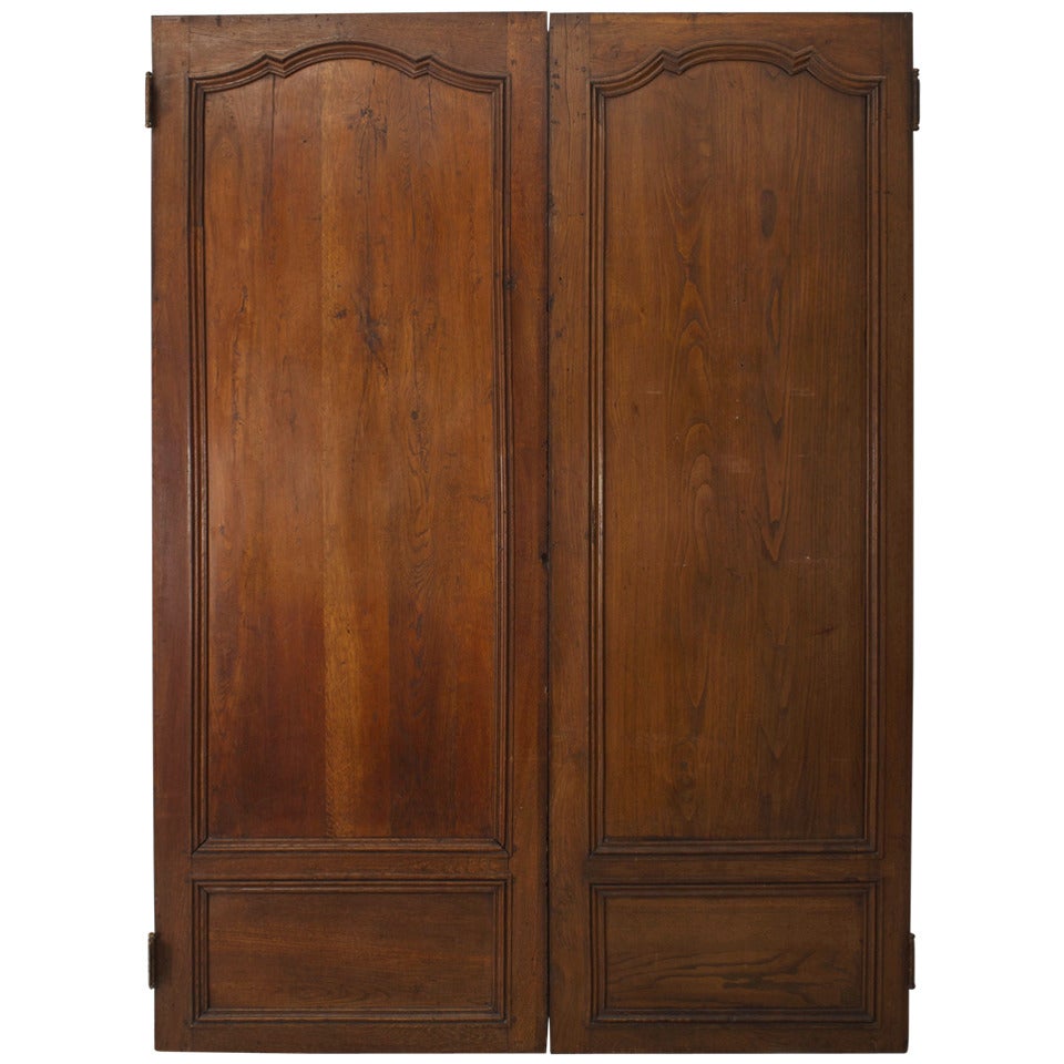 Pair of French Provincial Walnut Door Panels For Sale