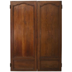 Antique Pair of French Provincial Walnut Door Panels