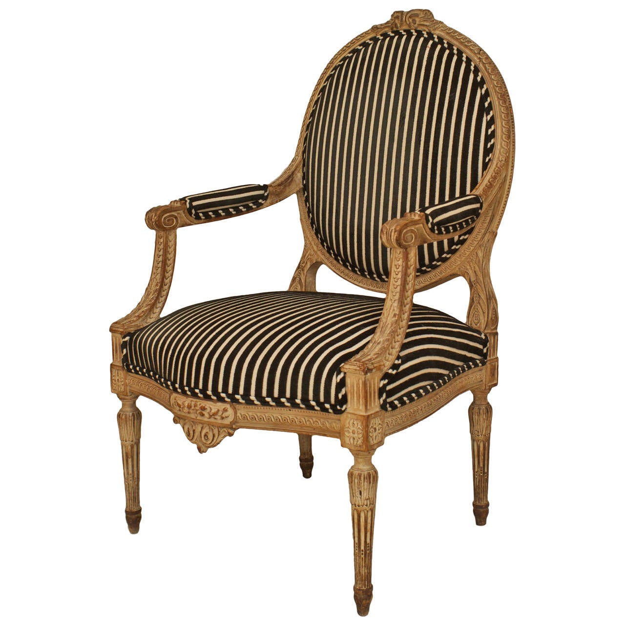 Louis XVI–style armchair, 19th century
