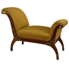 Small Austrian Empire Bronze-Trimmed Mahogany Recamier, circa 1835 12