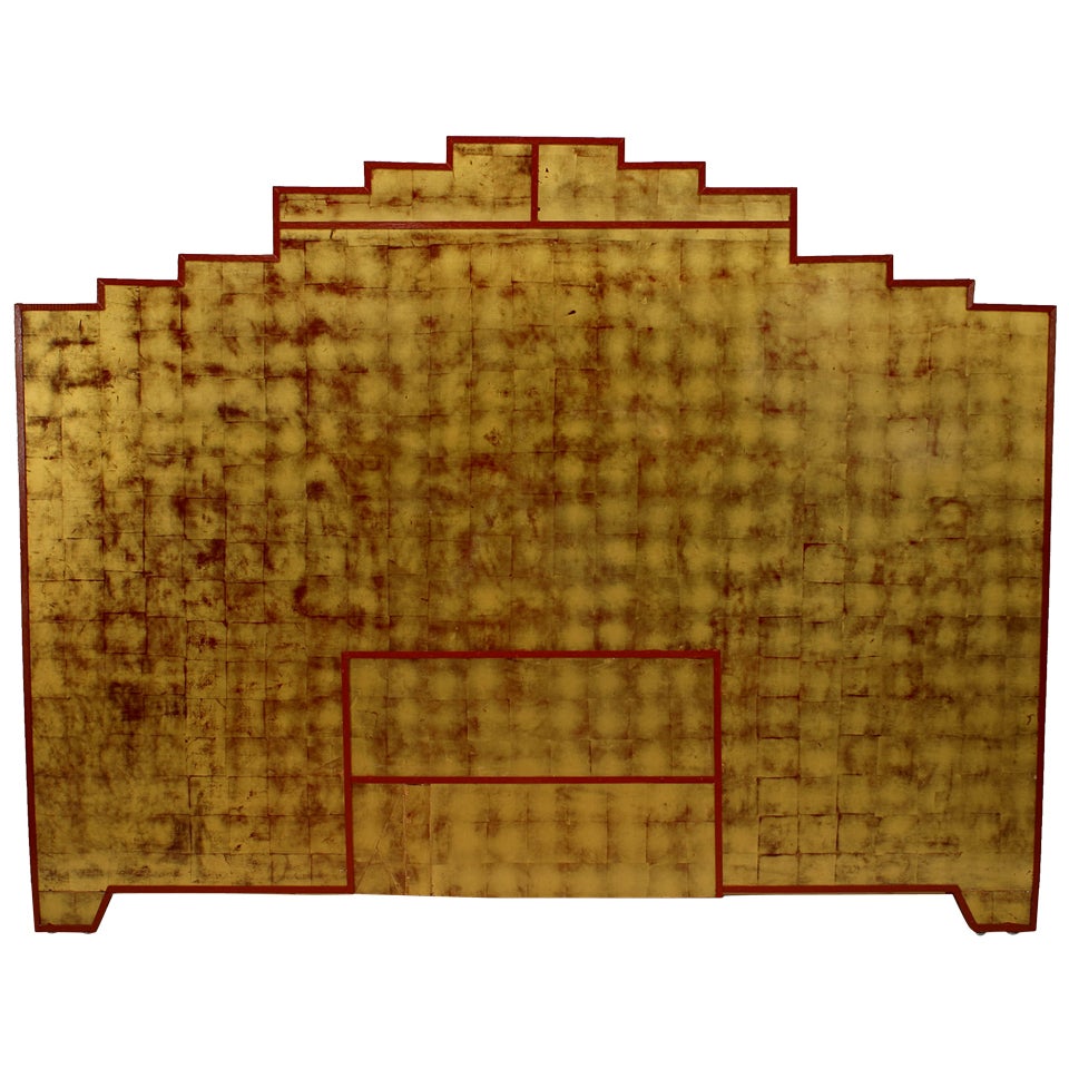 Wrought Iron Italian Gold Gilt KingSize Headboard For Sale at 1stDibs