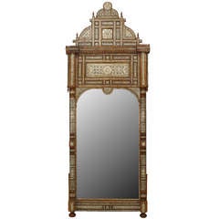 19th c. Syrian Inlaid Wall Mirror