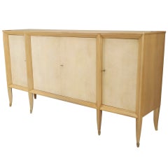 1940's Sycamore and Parchment Sideboard, Signed Andre Arbus  