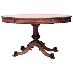 English Regency Style Satinwood Center Table