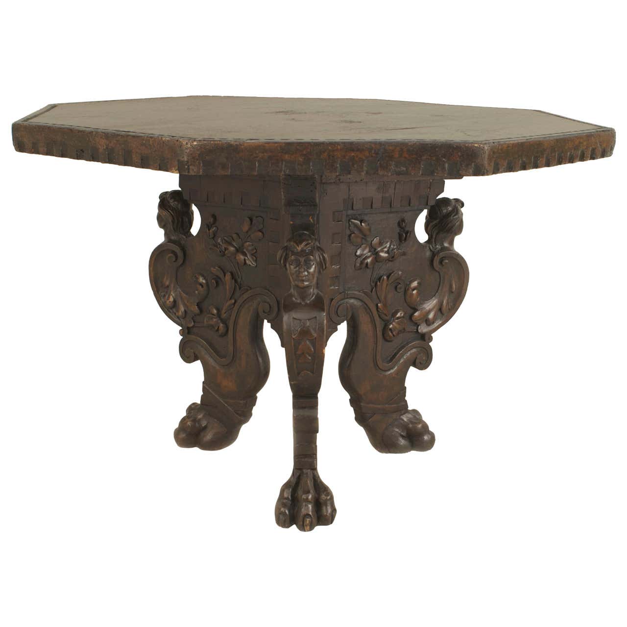 Italian Renaissance Revival Walnut Table For Sale at 1stDibs ...