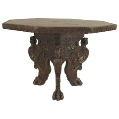 Antique Italian Renaissance Revival Walnut Table