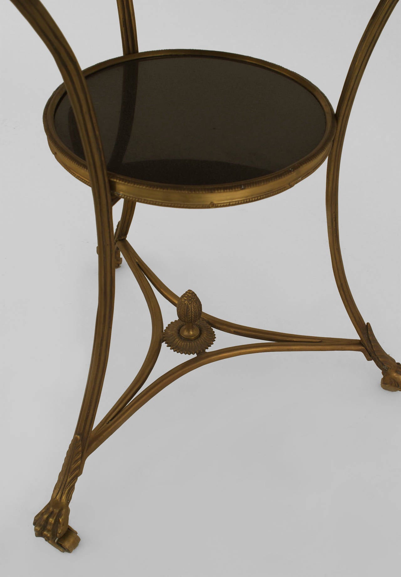 French Charles X Style Bronze Scroll Table In Excellent Condition For Sale In Queens, NY