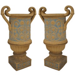 Pair of English Adam Coade Urns