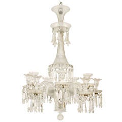 19th c. Baccarat 10-Arm Crystal Drop Chandelier 4