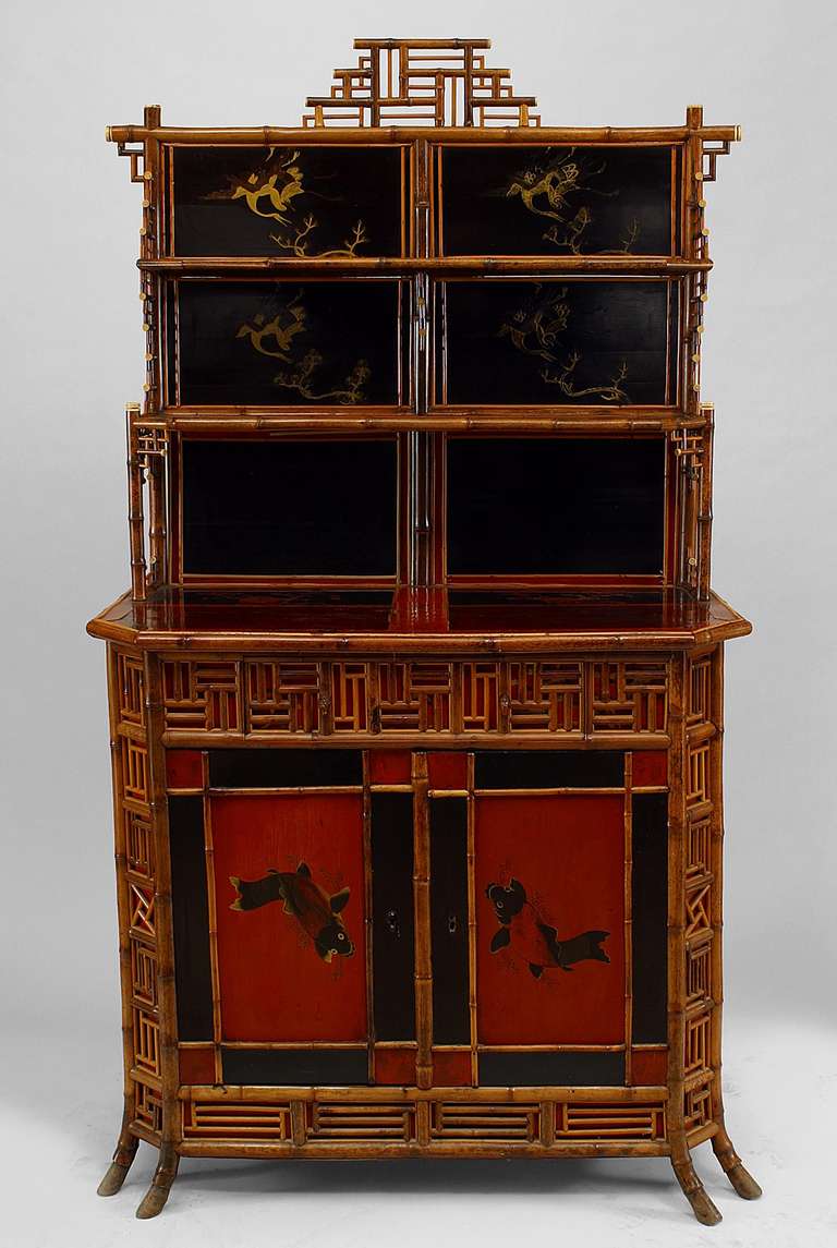 Etagere Cabinet 19th c regency bamboo etagere cabinet for sale at Etagere Cabinet 19th c regency bamboo etagere cabinet for sale at