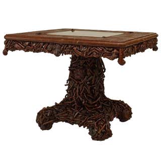 Dark Rustic Game Table For Sale at 1stDibs