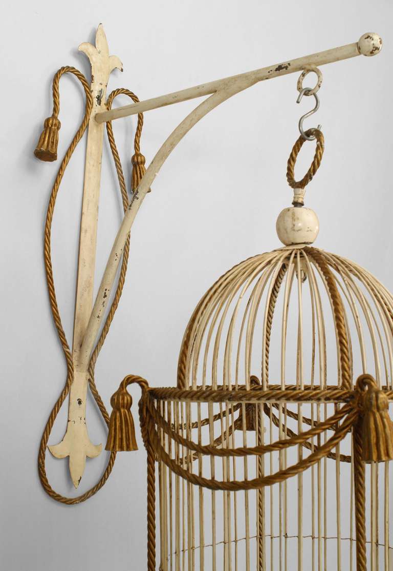 1940's Italian Rope And Tassel Bird Cage In Excellent Condition In New York, NY