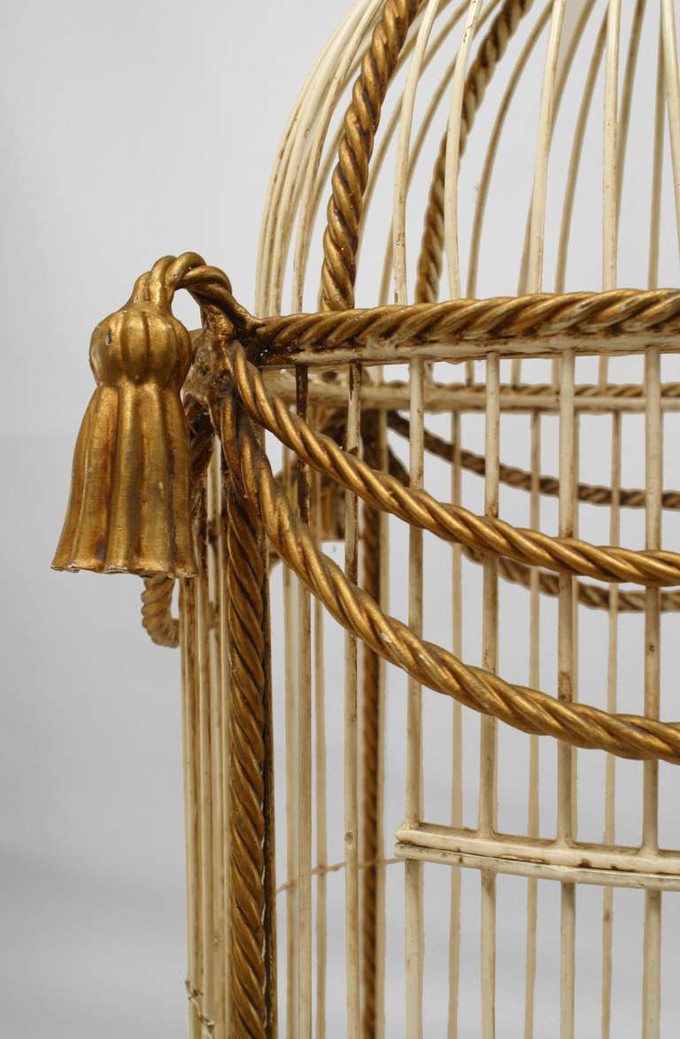 Mid-20th Century 1940's Italian Rope And Tassel Bird Cage