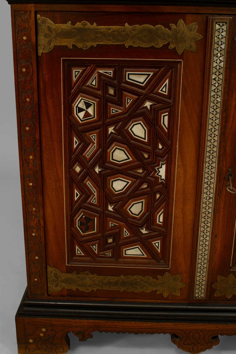 Exquisitely Detailed Inlaid Egyptian Fin de Siècle Secretary 1