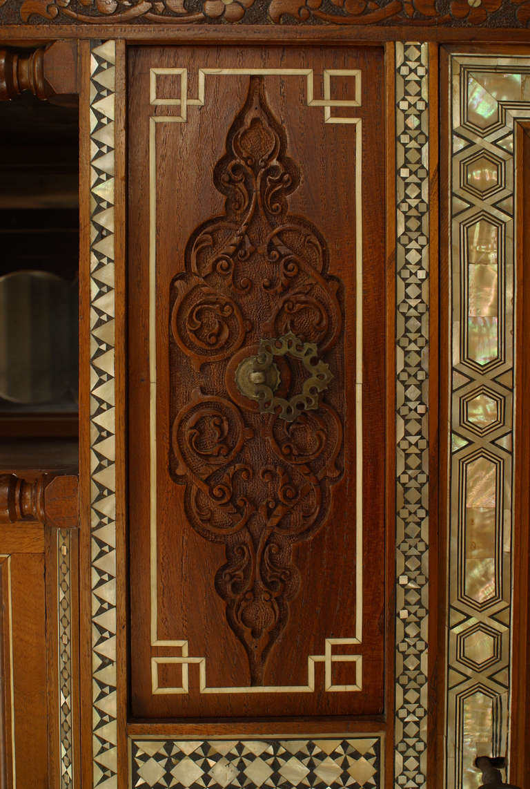 Exquisitely Detailed Inlaid Egyptian Fin de Siècle Secretary 3
