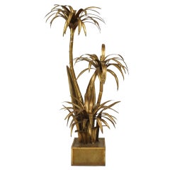 1940's Italian Brass Palm Tree Floor Lamp
