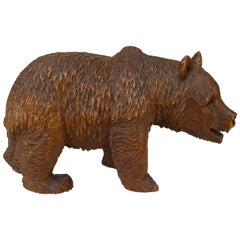 Black Forest Carved Walnut Bear
