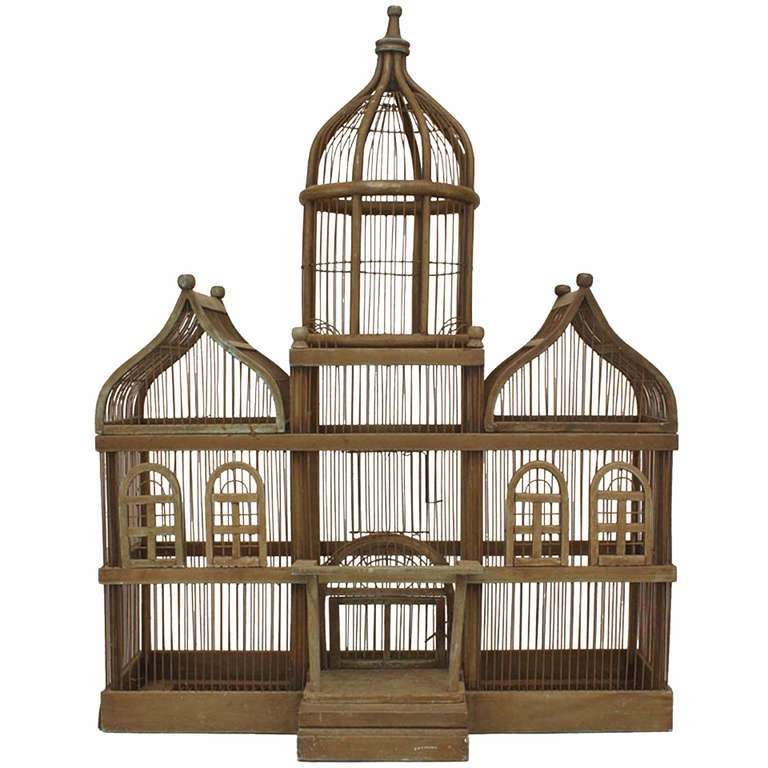 Style House Shaped Bird Cage at 1stdibs