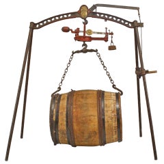 Used French Provincial Wine Barrel Scale