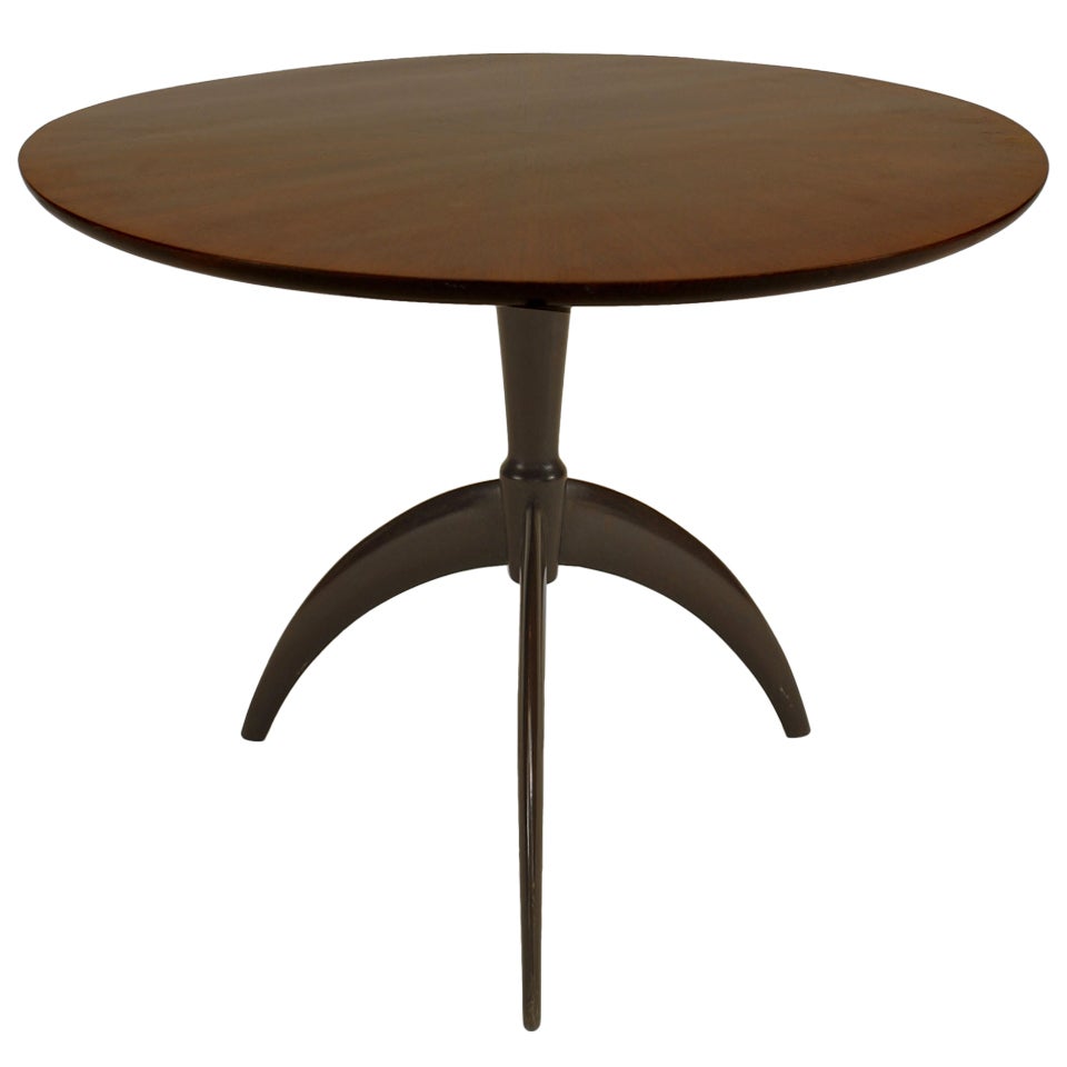 Guglielmo Ulrich Italian Art Deco Rosewood Sunburst End Table For Sale