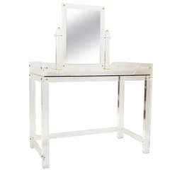 1940's Lucite Dressing Table With Mirror