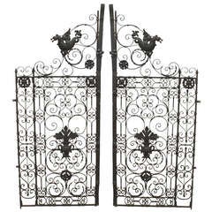 Pair of 19th Century Renaissance Style Iron Gates 6