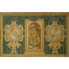 Large 19th Century Italian Neoclassical Mural Style Canvas Painting 1