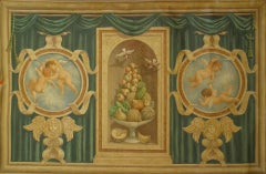Italian Neo-Classic Mural of Cupids