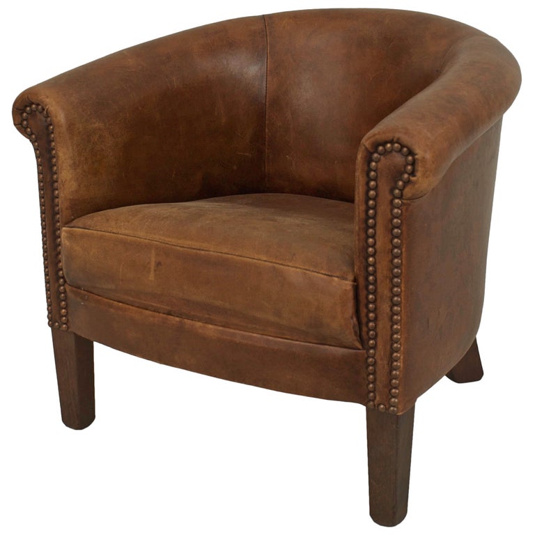 Leather 2025 round chair