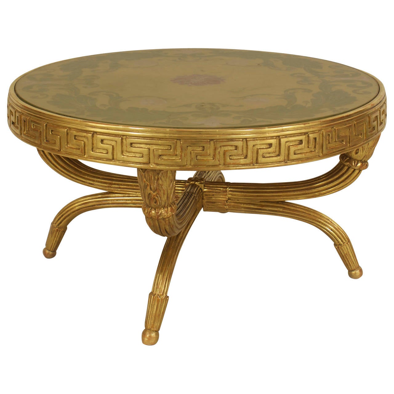 French Neoclassic Giltwood And Églomisé Coffee Table For At 1stdibs French Neoclassic Giltwood And Églomisé Coffee Table For
