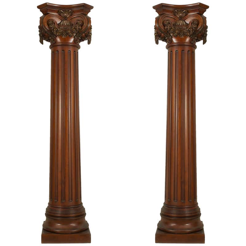 Set of 4 Italian Rococo Painted Carved Columns For Sale at 1stDibs ...