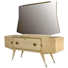 1950's Lacquered Italian Dresser With Vanity Attributed To Gio Ponti 12