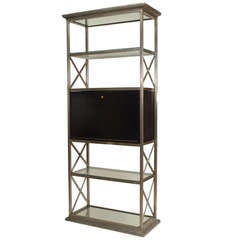 1950's Steel And Glass Etagere