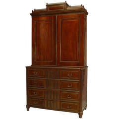 18th c. Russian Brass-Trimmed Mahogany Secretary Bookcase 5