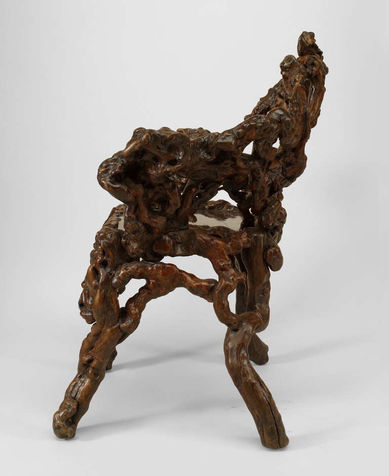 Burl 18th c. Chinese Root Chair
