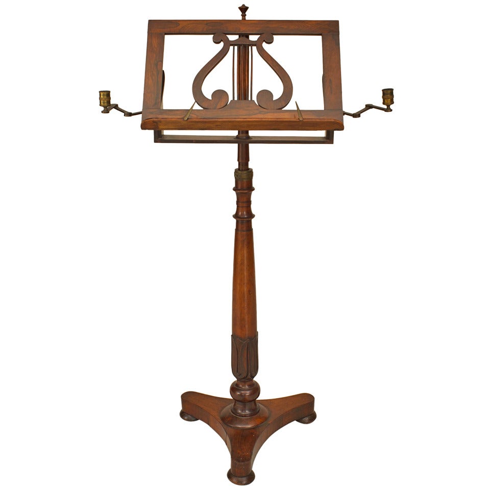 English Regency Rosewood Music Stand
