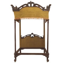 Antique 19th c. English Chippendale Style Four Poster Bed