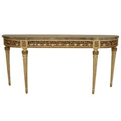Maison Jansen Louis XVI Style Parcel Gilt Console Table 3