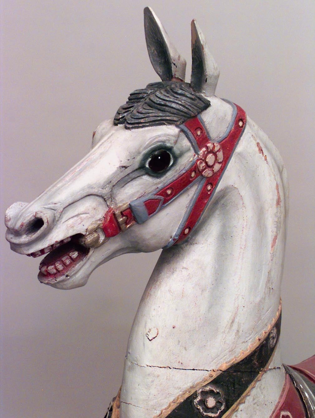 Painted 2 American Carousel Decorated Horses For Sale