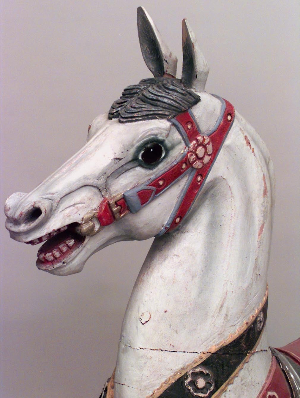 2 Caballos decorados de carrusel americano Pintado