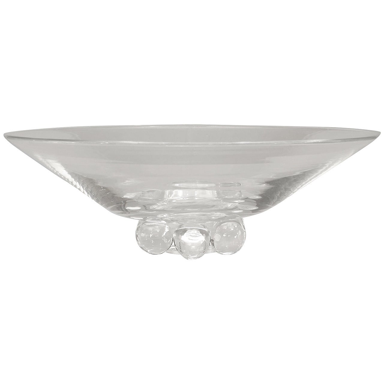 1940s American Steuben Glass Crystal Compote