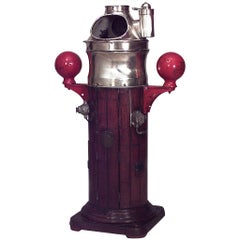 Binnacle victorien en laiton et Wood Wood