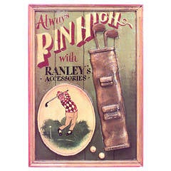 20th Century British Painted and Carved Golfing Sign 9