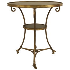 Antique French Charles X Style Bronze Scroll Table