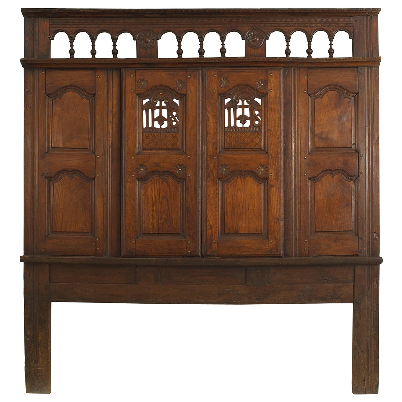 Italian Renaissance Walnut Queen Headboard For Sale