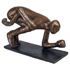 American Post-Modern Kneeling Figure Sculpture