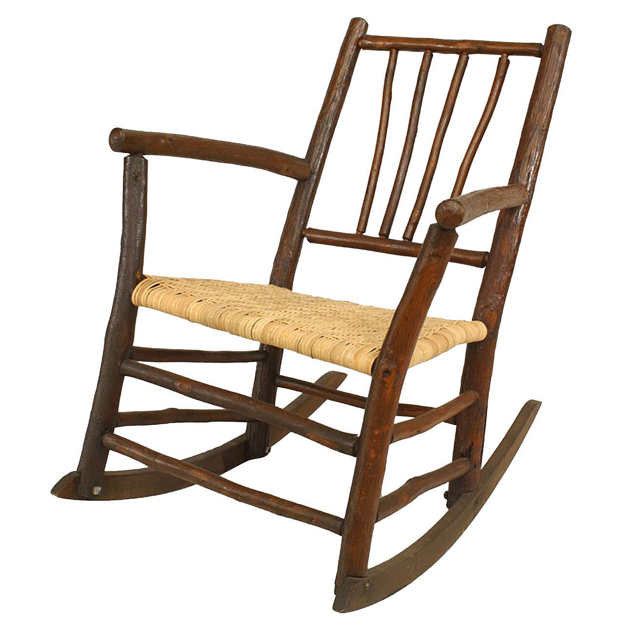 Rustic Style Rocking Chairs American Rustic Old Hickory Rocking Chair For Sale at 1stDibs | rustic ...