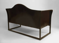 Bentwood Secessionist Leather Loveseat