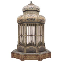Antique Venetian Monumental Seated Bird Cage